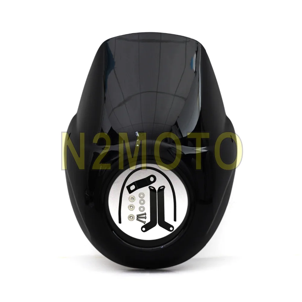 Black Motorcycles Headlight Fairing Headlight Cover for Harley Street