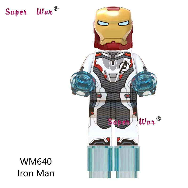 WM640 50 шт., «супергерой», новые с принтами "Marvel", "Мстители", 4 завершающей Тор Железный человек Капитан Америка "Халк", "Ракета строительные блоки для детей, игрушки - Цвет: WM640