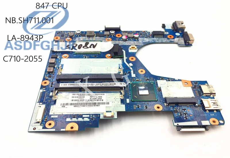 Laptop Motherboard LA-8943P for Acer for Chromebook C710 C710-2055 Motherboard NB.SH711.001 DDR3 integrated 100% Test ok