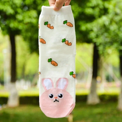 Милые хлопковые носки с животными, женские носки с героями мультфильмов Kawaii, корейские женские смешные короткие носки, Calcetines Mujer Meias Sokken, чулочно-носочные изделия - Цвет: Style 9