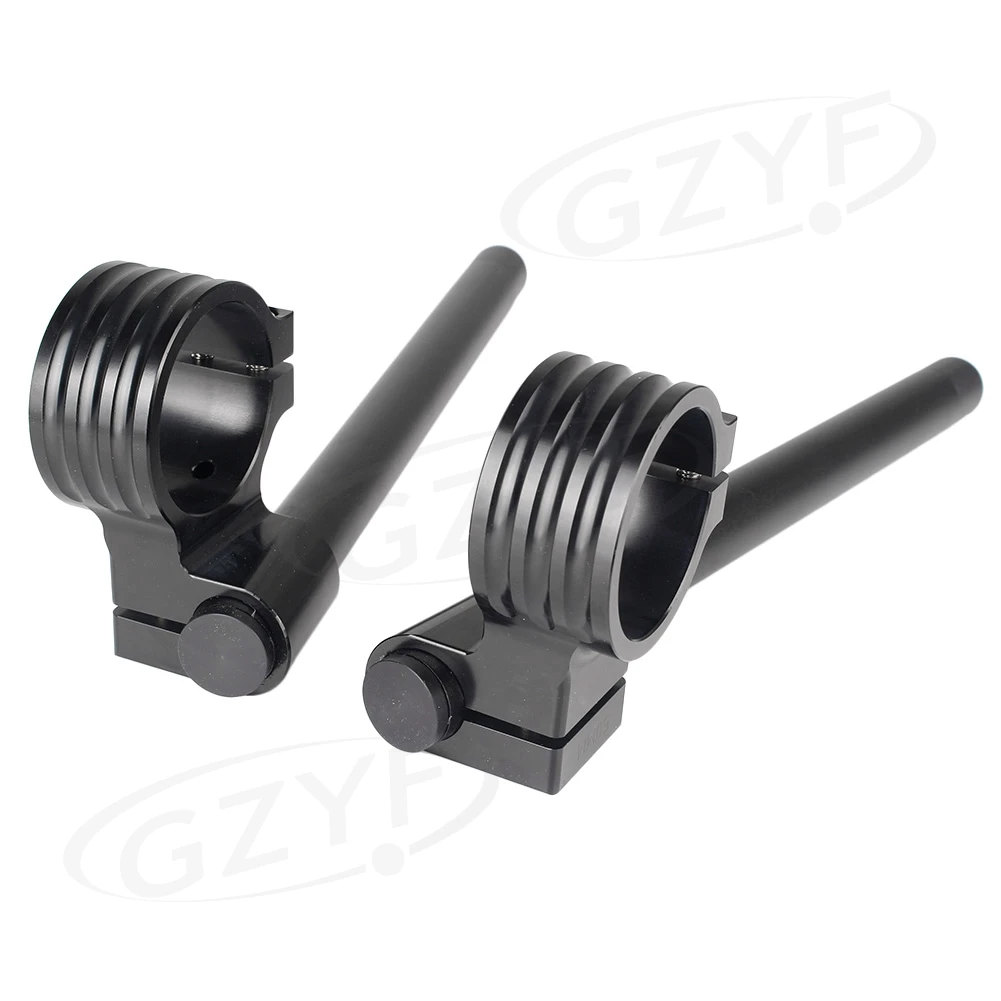 Universal 43mm CNC Motorcycle Riser Clip Ons Clip-on Handlebars 22MM 7/8" Grips Tube Handle Bars Fork Tube Aluminum Alloy