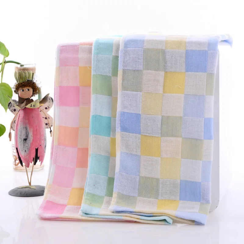 5pcs/lot Baby Handkerchief Baby Towel Square Fruit Pattern Towel  2 Layers Muslin Cotton Infant Face Towel Wipe Cloth 25*50cm
