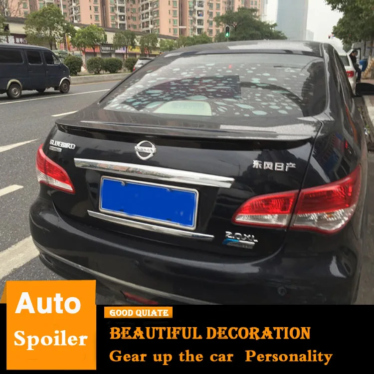

For 2007-2011 Nissan Sentra SYLPHY Spoiler BlueBird 2008 2009 2010 ABS Material Car Rear Wing Primer Color Trunk Rear Spoiler