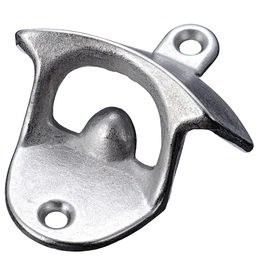 1pc Silver Wall Mounted Beer Wine Bottle Cap Catcher Bar Mountable Metal Opener Home Kitchen Party Supplies