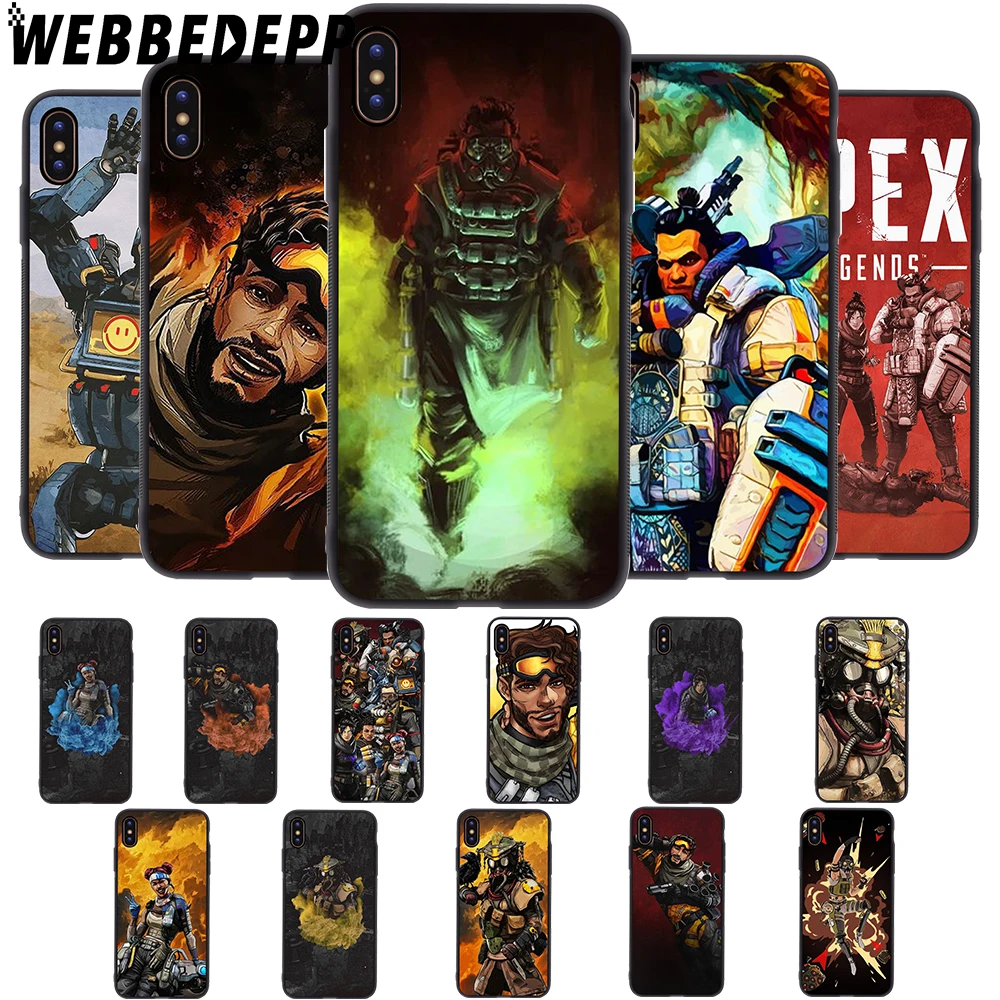 

WEBBEDEPP Apex Legends Soft Case for iPhone 5 5S 6 6S 7 8 Plus X XS 11 Pro MAX XR Cover