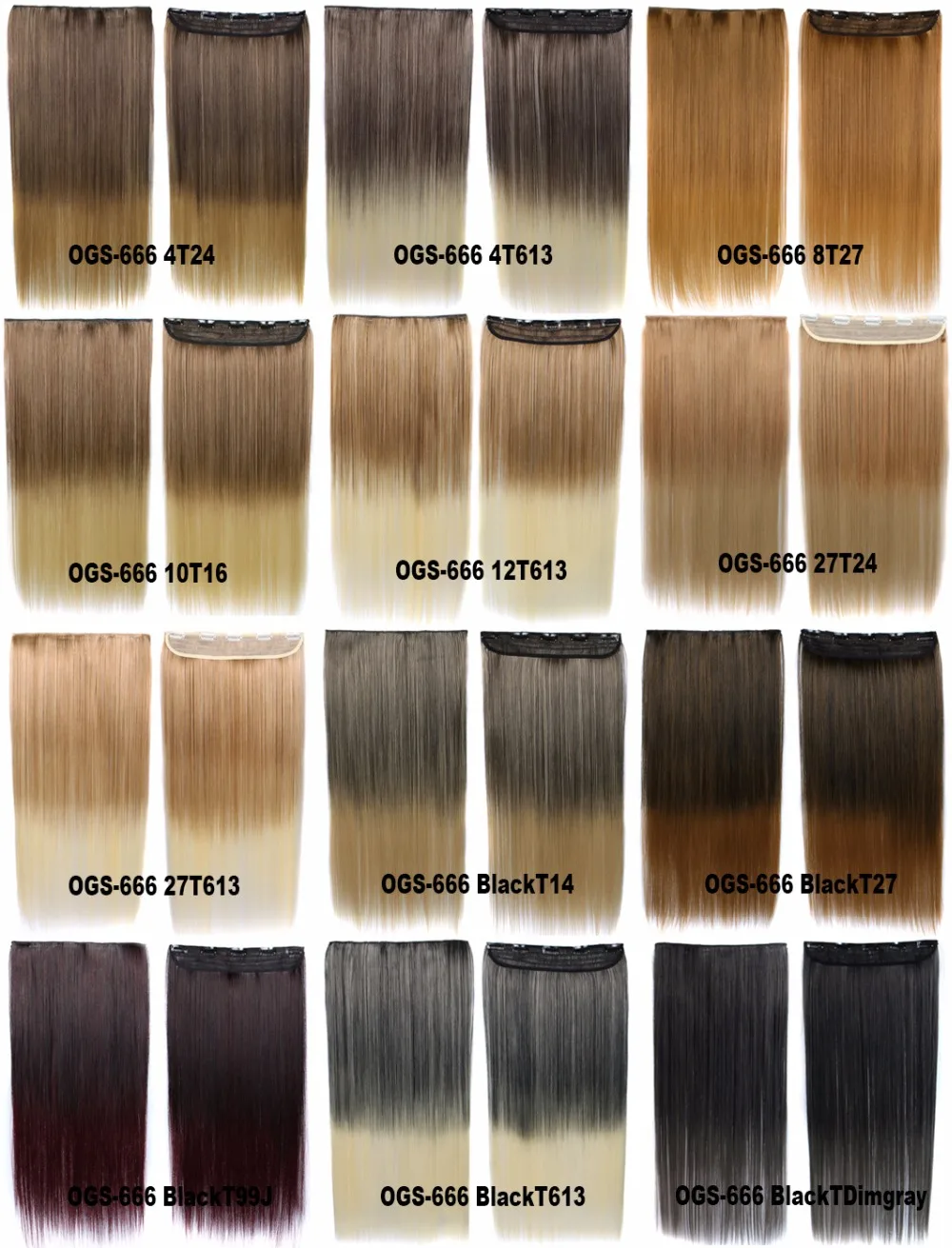 Girlshow 2" синтетические волосы для наращивания 5 зажимов в волосах шелковистые прямые длинные волосы доступны 24 цвета, 100 г/шт