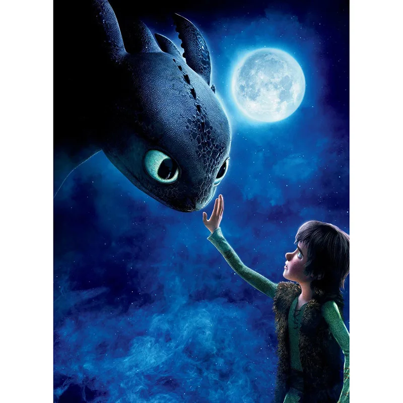 

new How to Train Your Dragon Characters square 3D DIY Diamond Painting Crystal Dragon Diamond Painting Cross Stitch Needlework