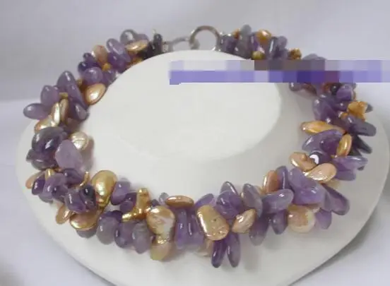 

song voge gem nanJ1937 butterfly champagne coin pearl purple necklace