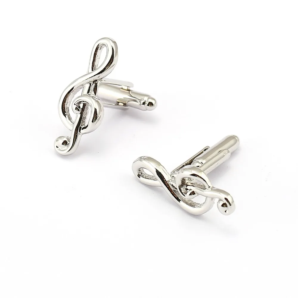 

Hatsune Miku Musical Note Shape Metal Cuff Links for Shirts Cuff links Glossy Exquisite Button High Quality Cuff-links