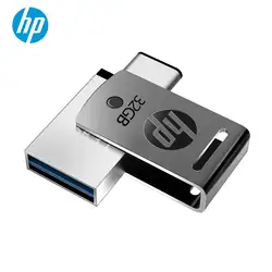 Новый флешка hp USB C флэш-накопитель 16 GB OTG Pendrive 32 GB 64 GB x 5000 m металла Memory Stick подарок USB3.1 ручка гравировкой DIY логотип Тип-C накопитель usb флешка