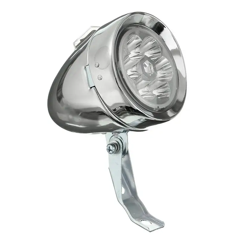 Flash Deal 113*82mm 160 Degree Retro Vintage Bicycle Bike Front Light Cycling 6 LED Headlight Mountain Bike Head Fog Lamp With Bracket 4