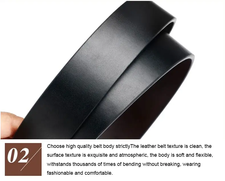 DOULILU Double-sided available Two-layer leather pin buckle belt Men's double-sided leather casual fashion belt rotation buckle  For Men Jeans Casual Belt Pin Buckle Masculine Cummerbund1 (12)