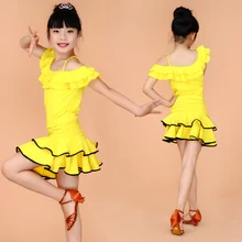 Детские танцевальные спортивные платья для девочек; платье для танго; Saias Samba; костюм для детей; Disfraz Infantil; платья для латиноамериканских танцев; От 4 до 17 лет