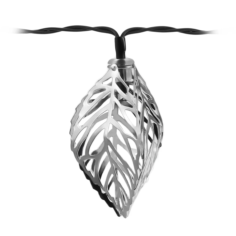 

20 LED Tree Leaf Solar String Lights Metal Ornament Lights for Outdoor, Indoor, Garden, Wedding, Patio, Halloween and Christmas