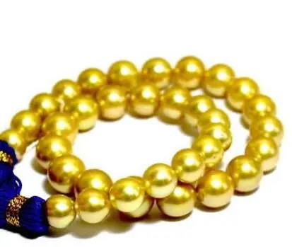 

free shipping natural huge round 13-16mm south sea gold pearl necklace 17inch