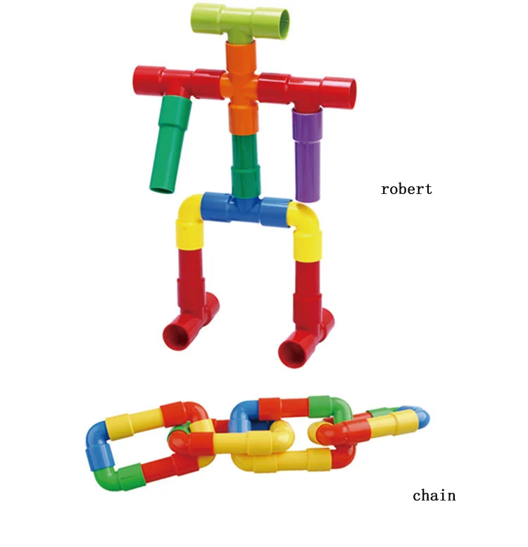 Красочный трубопровод Строительные блоки DIY водопровод блок туннель творческие модели развивающие игрушки для детского дня подарок