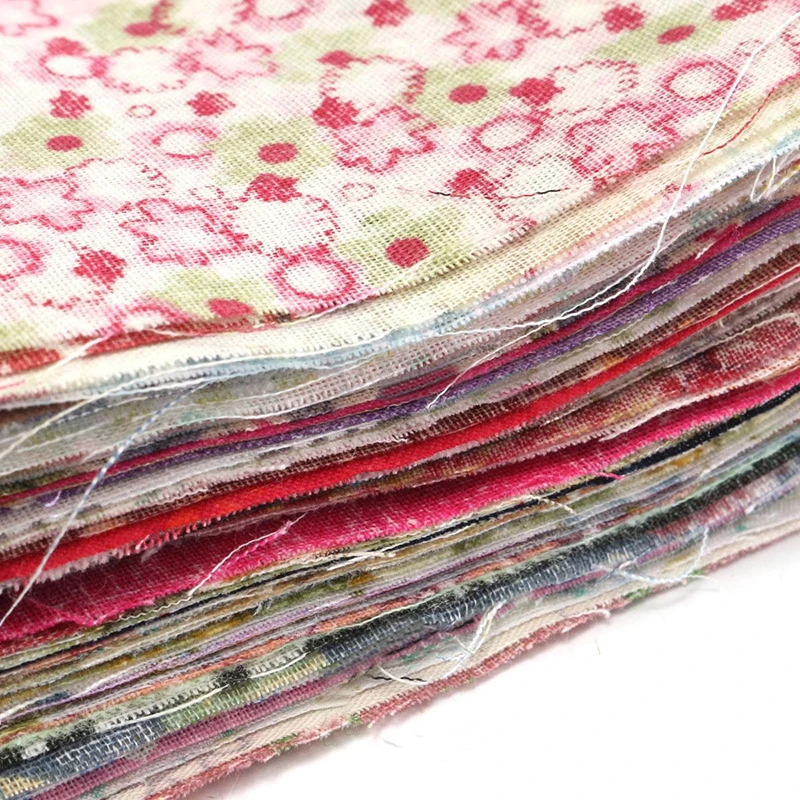 DIY 100pcs Square Floral Cotton Material Sewing Craft Patchwork Cloth 10cm*10cm