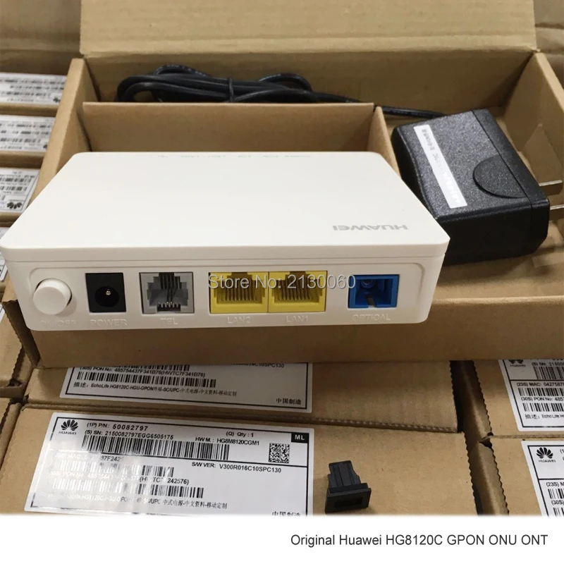 Телефонный коммуникатор, gpon конвертер, huawei HG8120C GPON ONU 2 порта ethernet, 1 телефонный порт, английская версия