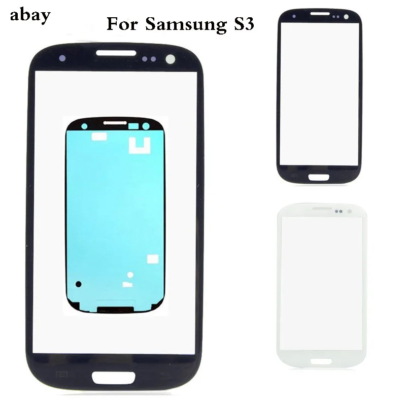 Внешнее стекло для samsung Galaxy S3 i9300 i9305 i9300i i9301 i9301i Передняя панель наружное стекло объектива lcd+ клей запасные части
