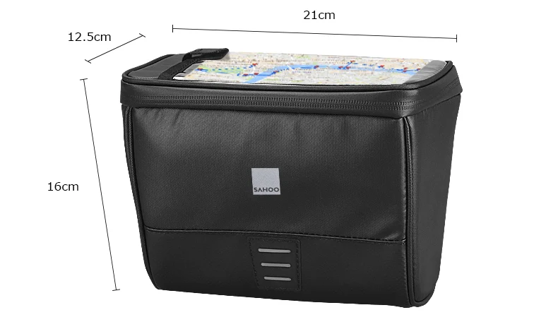 Sahoo Travel Series 112049 Waterproof Touchscreen Cycling Bike Bicycle Map Sleeve Handlebar Bag Pack Pannier Basket Phone Camera