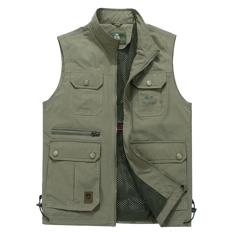 Summer Men's Sleeveless Jackets Casual Mesh Waistcoat For Men With