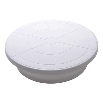 

Dia 28cm Round Plastic Cake Decorating Turntable can be Rotated Manually Cake Cream Decorating Desk Pastry Baking Tools M1402