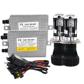 

SKYJOYCE AC 12V DLT F5 Fast Bright 55W Xenon HID Ballast Kit Car Headlight Cnlight 4300K 6000K 55W H4-3 Bixenon Cnlight HID Bulb