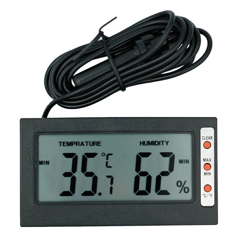 Цифровой термометр гигрометр Измеритель температуры температура влажность тестер ЖК-дисплей RH Max Min с большим экраном 10