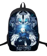16 Inch Undertale Printing Backpack Boys Girls School Bags Men Women Daily Backpack Children Bookbag Shoulder Backpacks Gift Bag
