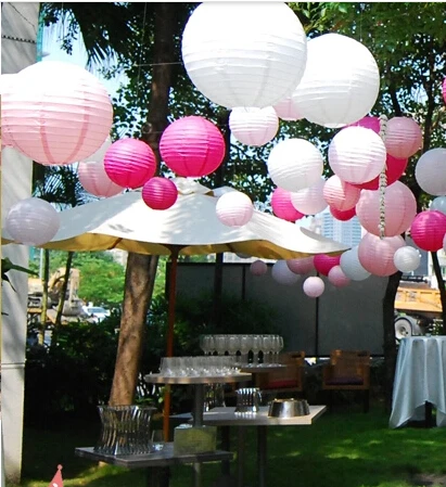 

100pcs/Lot 8''(20cm) Chinese Paper Lantern Round Wedding Party Supplies Home diy decorative craft Wedding Favors Holiday Supplie