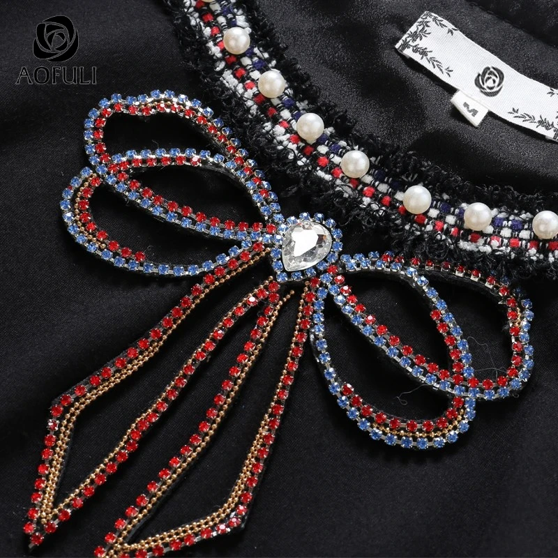 L/XL/3XL/4XL облегающее платье с бантом и длинным рукавом для зимы женские платья