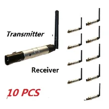 10 шт./лот DMX 512 беспроводной контроллер передатчик и приемник, светодиодный DMX контроллер освещения сцены, DMX-W