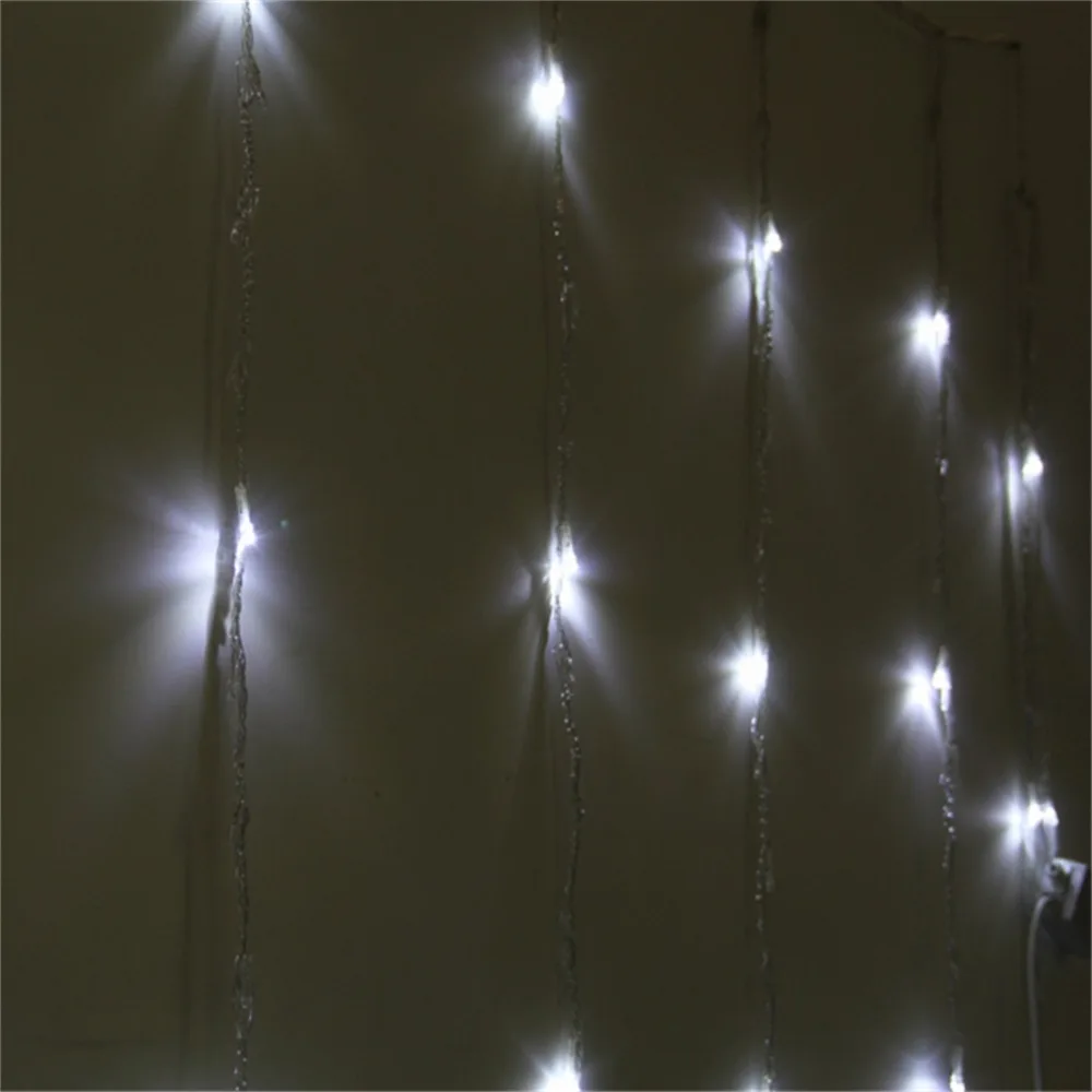 ICOCO cuerdas cortina Hada luz 360LED iluminación cascada interior/al aire libre boda de la Navidad blanca luces led decoracion Navidad