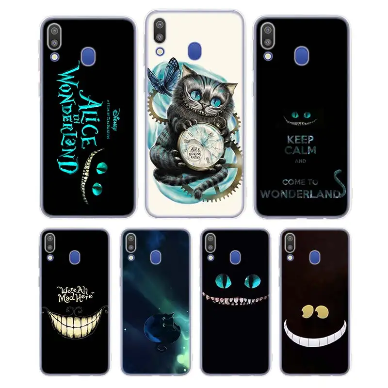 

Silicone Case Alice in wonderland Cat for Samsung Galaxy Note 8 9 M30 M20 M10 S10 S9 S8 Plus Lite S6 S7 Edge Cover