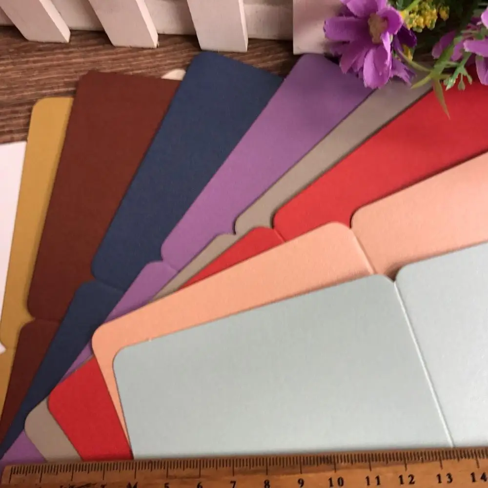 10pcs Pack Diy Blank Foldable Pearl Paper Cards Hand Drawing