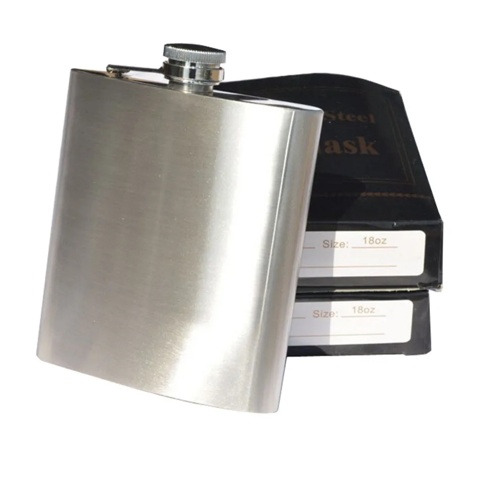 

Tenske Top Grand 9oz 18oz Stainless Steel Hip Flask Liquor Whisky Outdoor Portable Pocket Flasks Alcohol Bottle