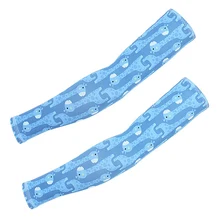 1 пара, защищает от ультрафиолета, Ice Silk(искусственное волокно охлаждающие рукава напечатанный на открытом воздухе с защитой от солнечных лучей, защитный рубашка с длинными рукавами для Для детей