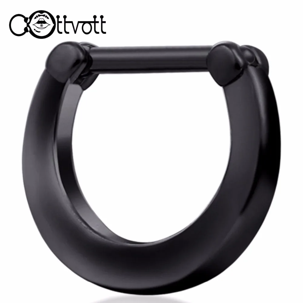 1pc/lot Fashion Steel Metal Nose Nipple Rings Septum Hoops Hangles