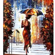 21181 элегантная женщина на лестницы-краска по комплекты номеров для взрослых DIY