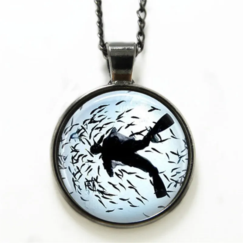 10PCS Scuba Diver necklace, Snorkeling Swimming Nautical Ocean Art