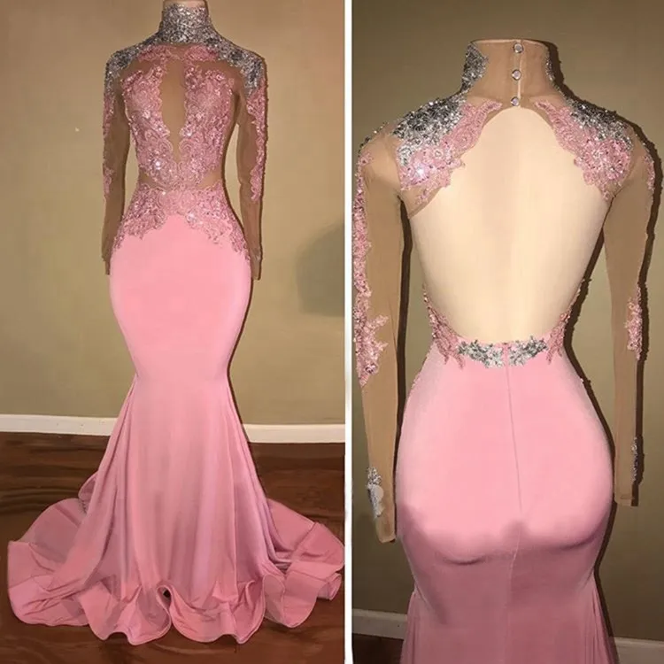Vestido de gala Русалка Длинные розовые платья для выпускного вечера 2019 одежда с