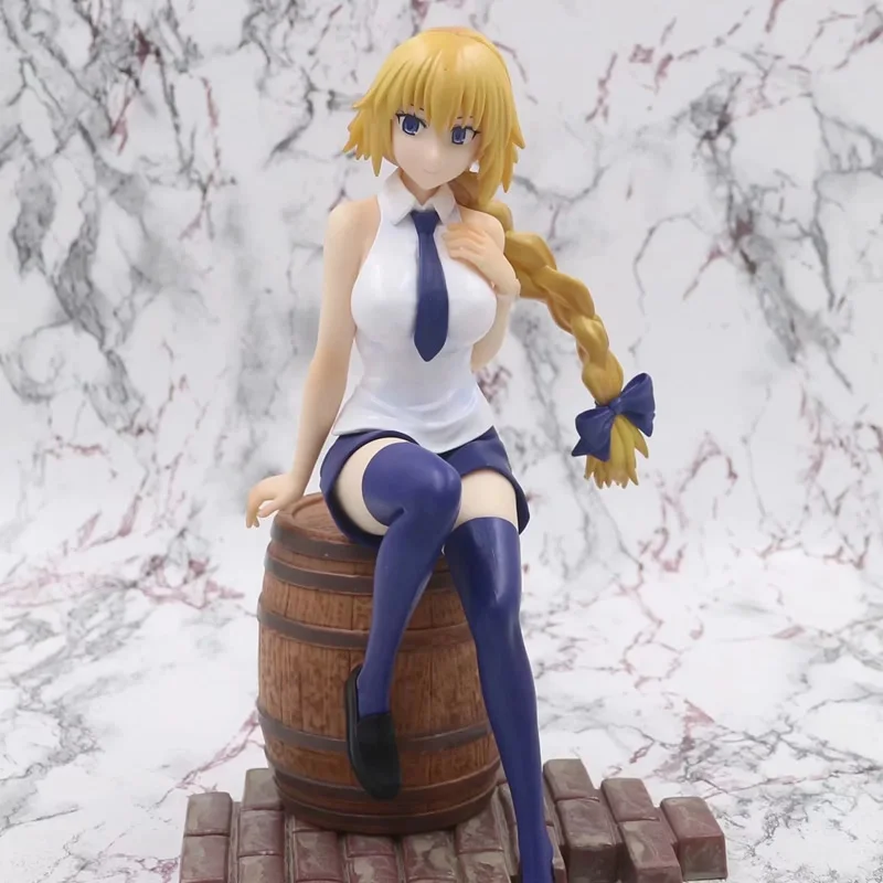 

1/7 ScaleFate Stay Night Ruler PVC Action Figure Jeanne d'Arc Sitting on the Barrel painted Collection Model Toys Doll with box