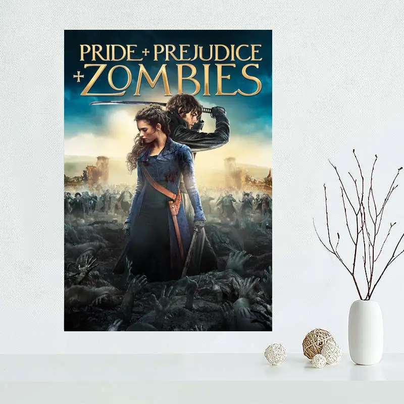 

Custom Pride and Prejudice and Zombies Canvas Painting Poster Home Decor Cloth Fabric Wall Art Poster