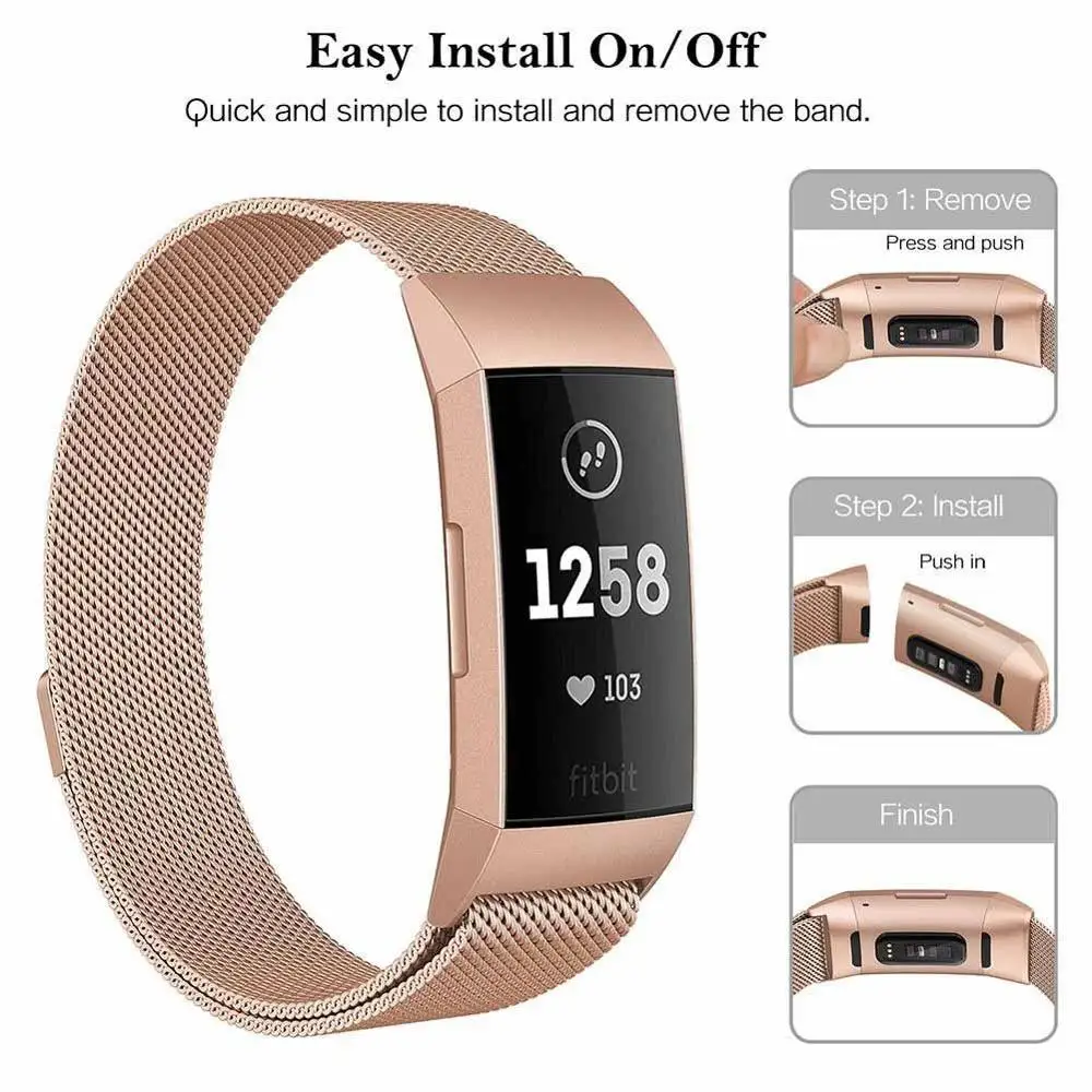 

316L Steel Adjustable watch band pin buckled adjustable women men Replacement Accessories fitness equipment pedometer