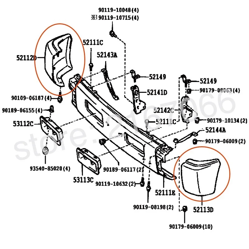 Угловой передний бампер подходит для TOYOTA LAND CRUISER 80 1995 1996 1997 1998 набор правый+ левая пара-широкая