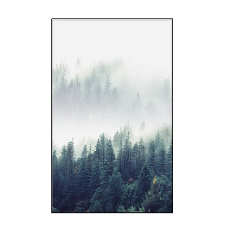 Unframed Waterproof ink Canvas Spray Paintings by Numbers Wall Art Vertical Rectangle Landscape Poster Paintings (2)