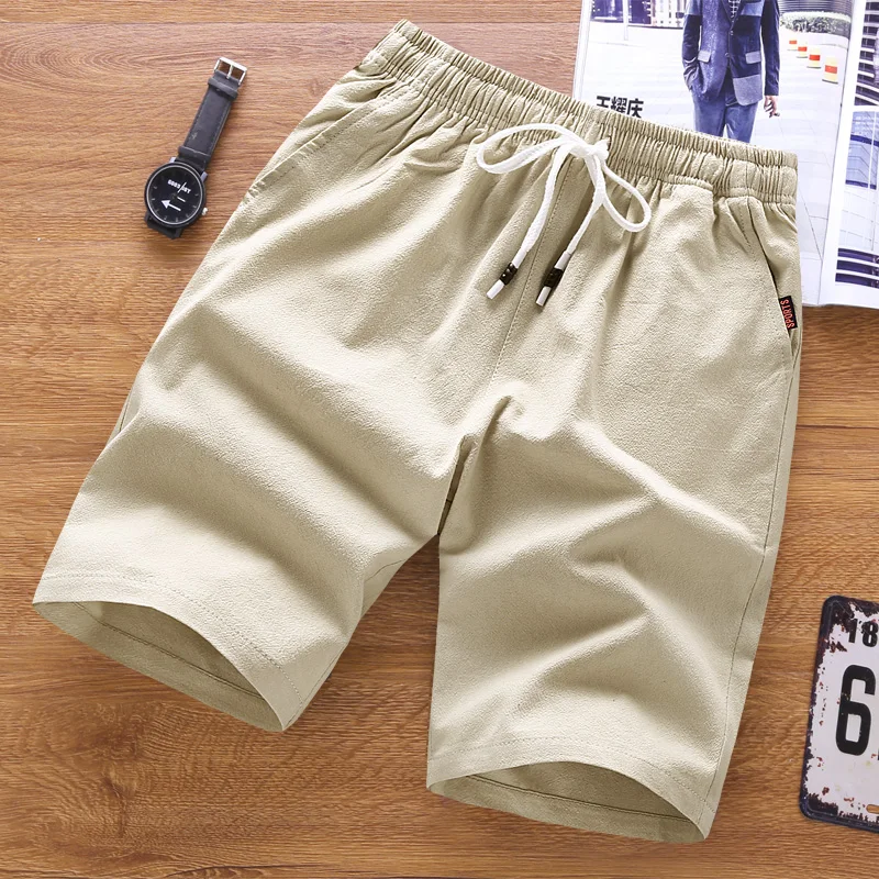 New Shorts Men Casual Beach Shorts Homme  Quality Bottoms Elastic Waist  6 Colors Fashion short masculino Plus Size 5XL