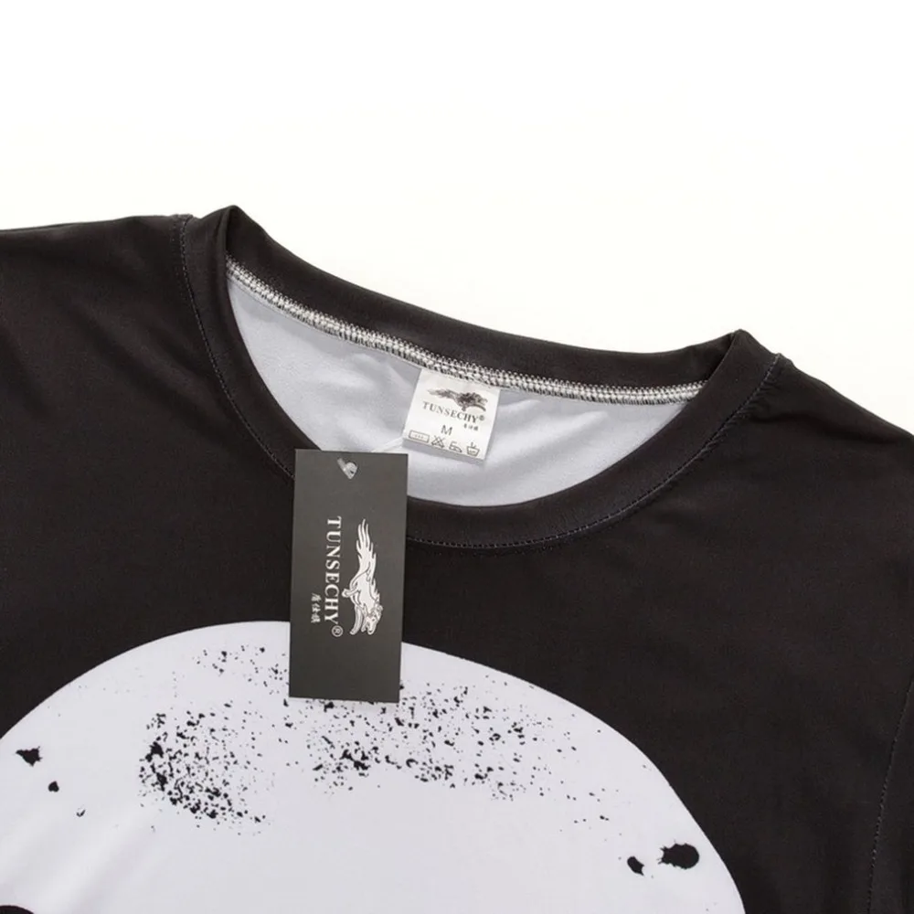 Летние Мужская Мода 3D печатных компрессионные футболки облегающая, с длинным рукавом тренировки и круглым вырезом спортивные футболки