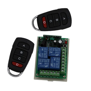 

Smart Home DC12V 24V 4CH Wireless Remote Control 10A Relay Receiver Switch Module and RF Transmitter 315/433Mhz Remote Controls