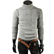 

Male Sweater Pullover Men 2017 Male Brand Casual Slim Sweaters Men Solid High Lapel Jacquard Hedging Men'S Sweater XXL STAA